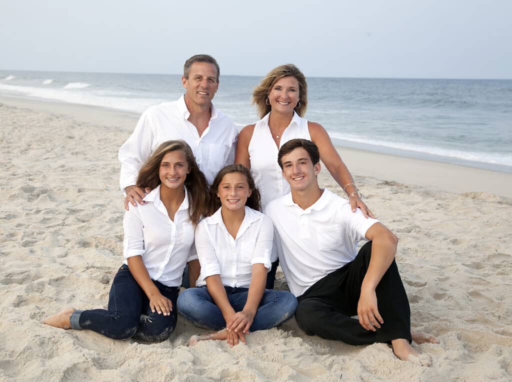 family photos at the beach