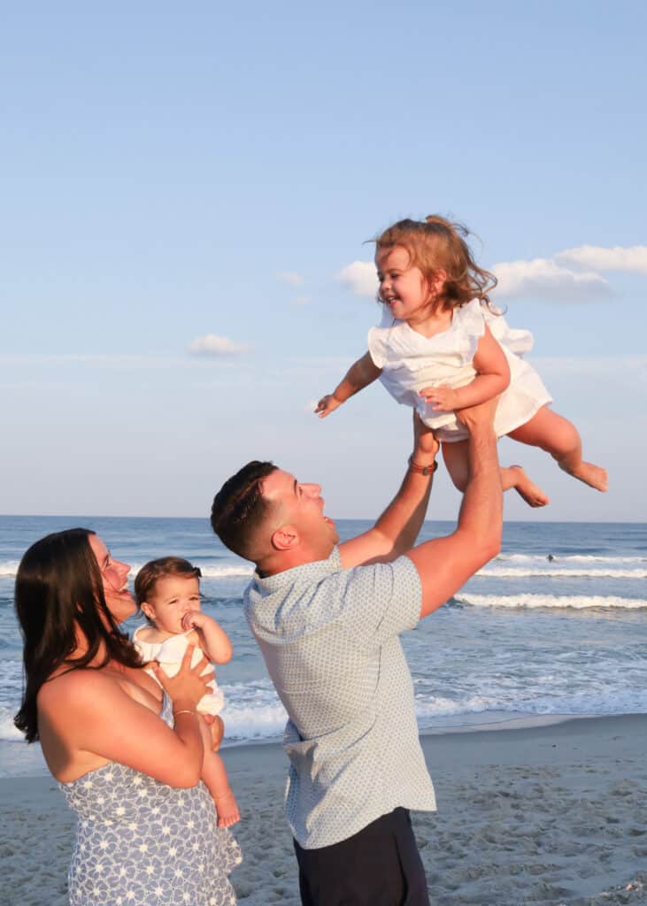 fun family beach photography in monmouth county